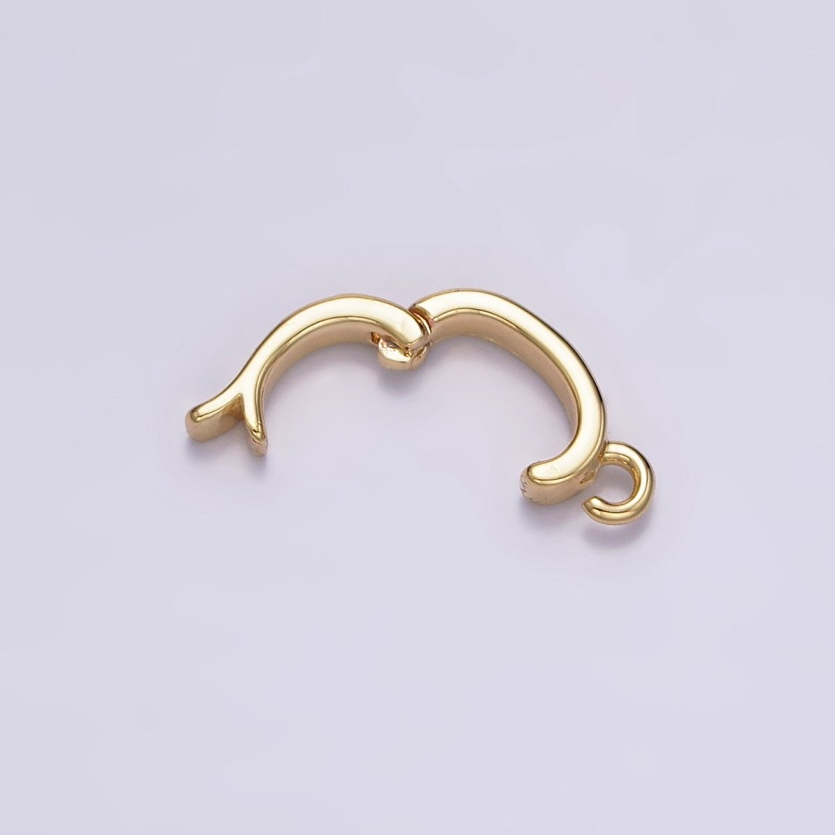 14K Gold Filled Heart Open Loop Interchangeable Charm Holder Jewelry Making Supply in Gold &amp; Silver | Z-929 Z-930
