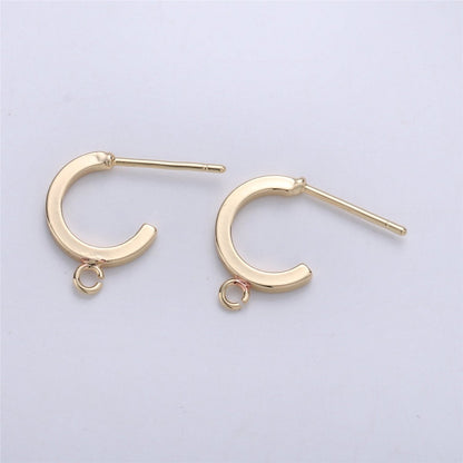 14k Gold Filled Huggie w/ open link Lever back earring making 10mm, Nickel free Lead Free for Earring Charm Making Findings K-197 L-573