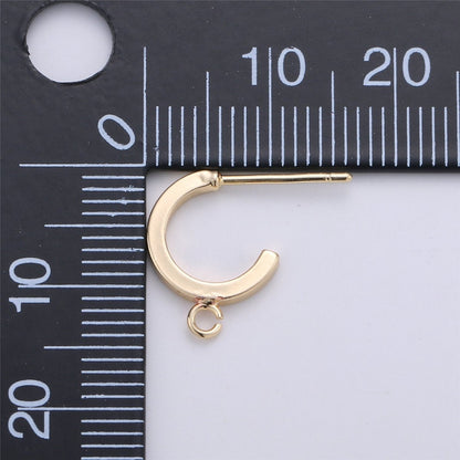 14k Gold Filled Huggie w/ open link Lever back earring making 10mm, Nickel free Lead Free for Earring Charm Making Findings K-197 L-573