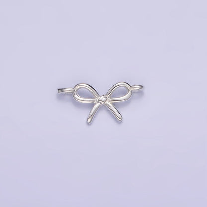 14K Gold Filled Mini Minimalist Bow Ribbon Connector | G391 SL-490