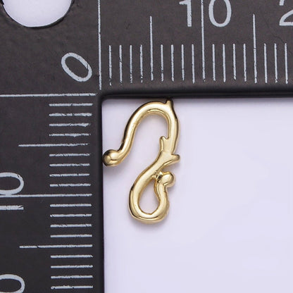14K Gold Filled Mini Molten Vine Hook Closure Findings Supply | Z658