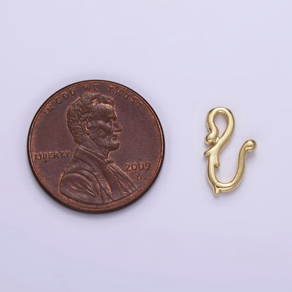 14K Gold Filled Mini Molten Vine Hook Closure Findings Supply | Z658