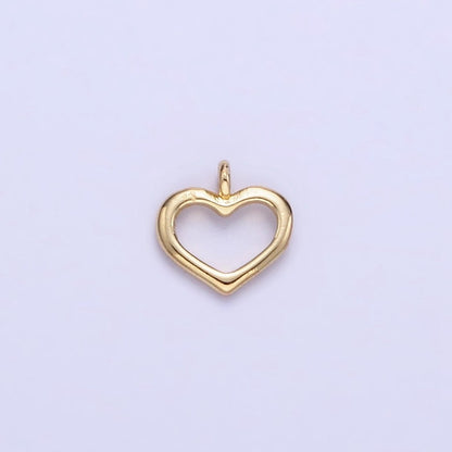 14K Gold Filled Mini Open Heart Minimalist Charm | AG753