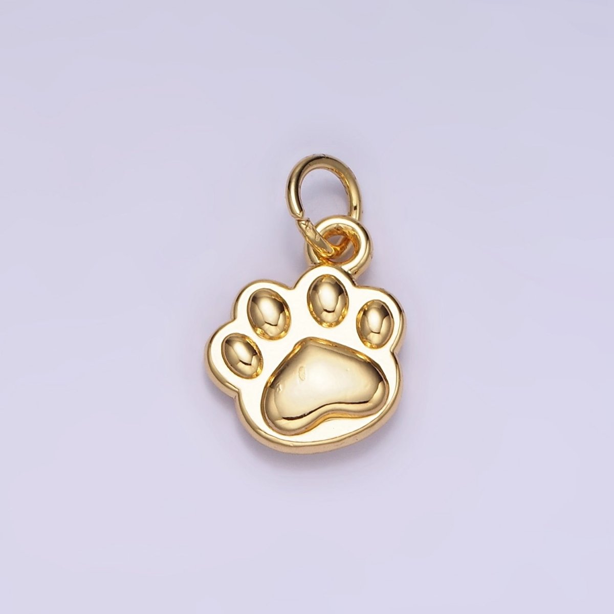 14K Gold Filled Mini Pet Pawprint Animal Minimalist Charm in Gold &amp; Silver | AG652