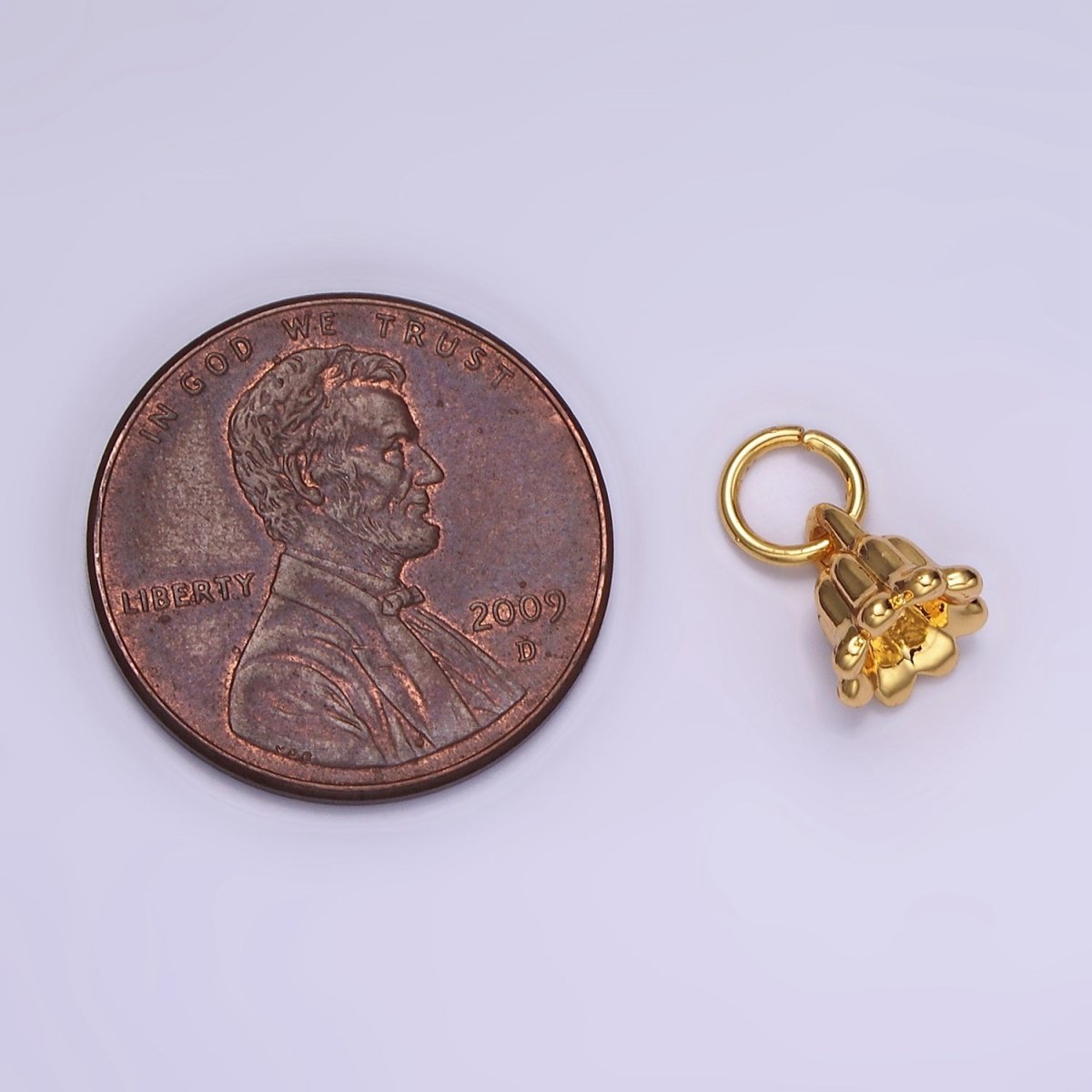 14K Gold Filled Mini Tulip Flower Minimalist Add-On Charm | AG651