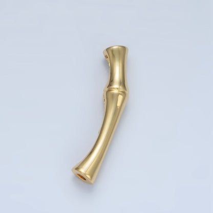 14K Gold Filled Minimalist Bamboo Plant Bead in Gold &amp; Silver | B624