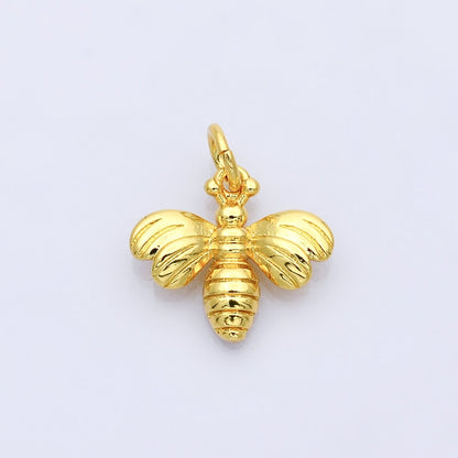 14K Gold Filled Minimalist Bee Insect Charm | D201