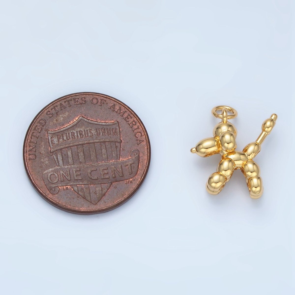 14K Gold Filled Minimalist Dotted Balloon Animal Charm | AG480