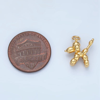 14K Gold Filled Minimalist Dotted Balloon Animal Charm | AG480