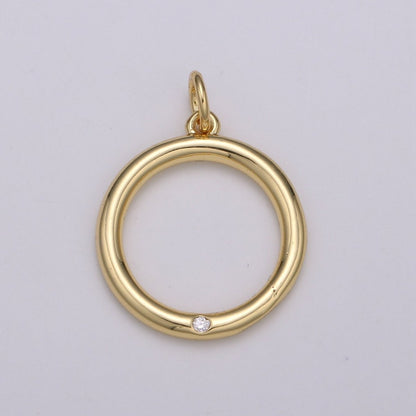 14K Gold Filled Minimalist Initial Clear CZ Personalized Letter Charm | A-171 to A-183