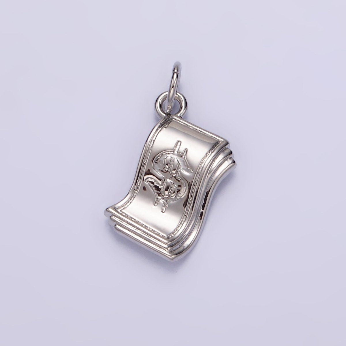 14K Gold Filled Money Dollar Bill Engraved Add-On Charm in Gold &amp; Silver | N1502 N1503