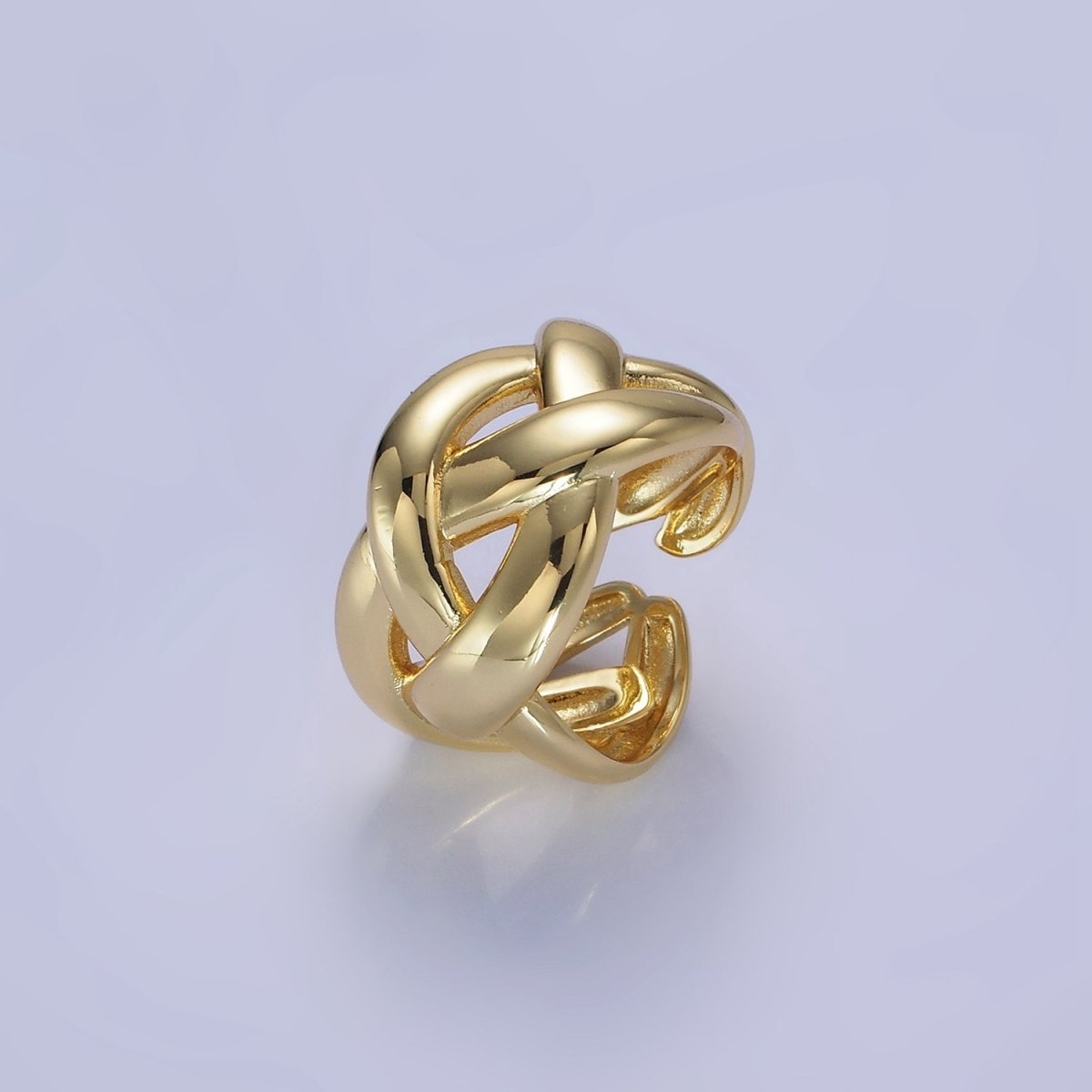 14K Gold Filled Multiple Band Fold Ring in Gold &amp; Silver | O1349 O1350