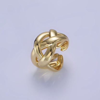 14K Gold Filled Multiple Band Fold Ring in Gold &amp; Silver | O1349 O1350