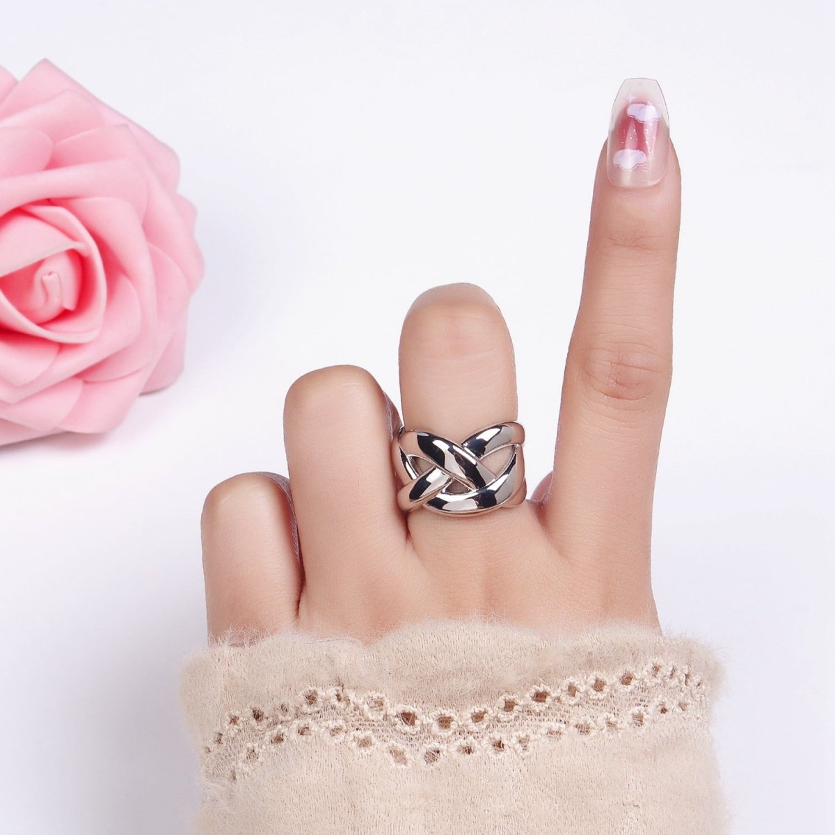 14K Gold Filled Multiple Band Fold Ring in Gold &amp; Silver | O1349 O1350