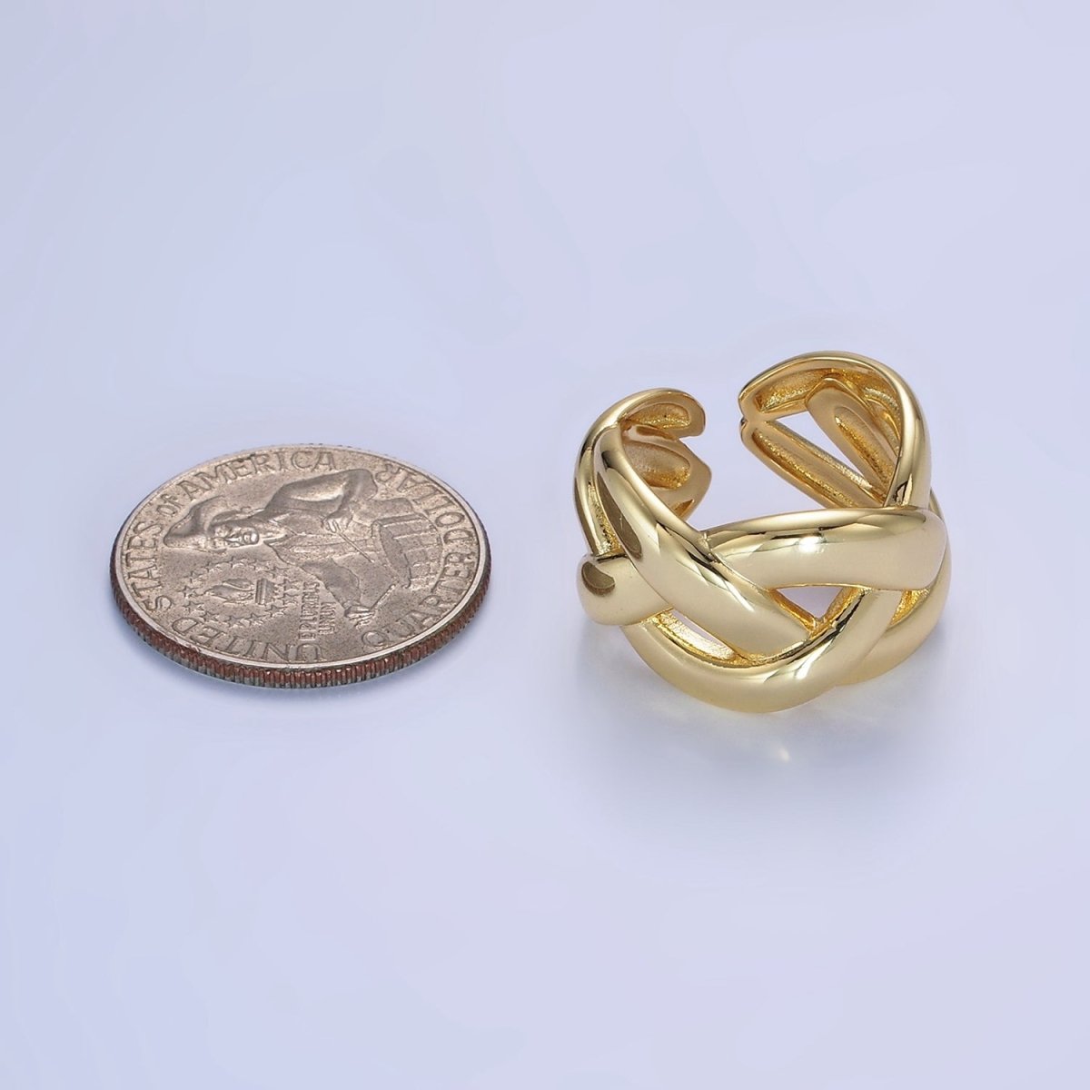 14K Gold Filled Multiple Band Fold Ring in Gold &amp; Silver | O1349 O1350