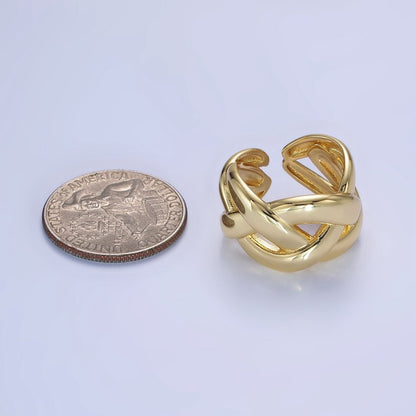 14K Gold Filled Multiple Band Fold Ring in Gold &amp; Silver | O1349 O1350