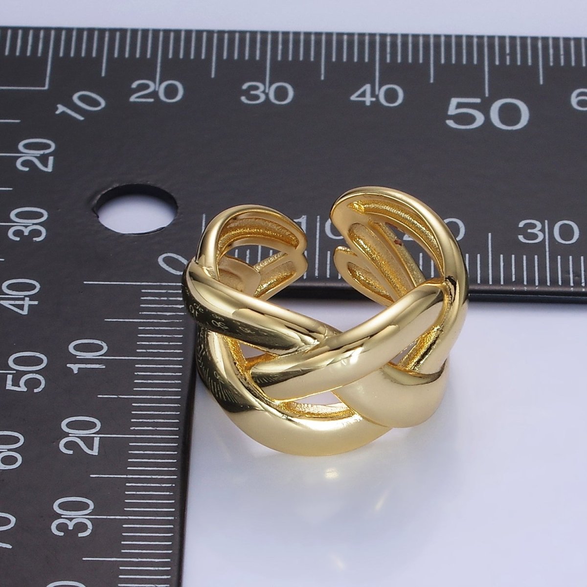 14K Gold Filled Multiple Band Fold Ring in Gold &amp; Silver | O1349 O1350