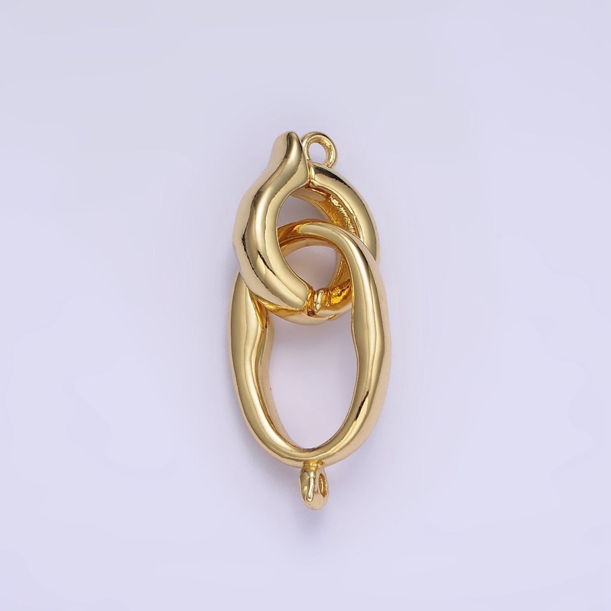 14K Gold Filled Oblong Snap Latch Bail Findings Set in Gold &amp; Silver | L575