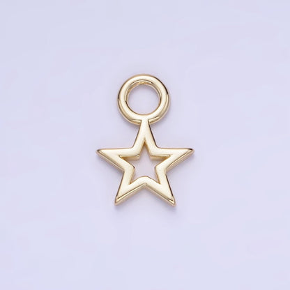 14K Gold Filled Open Celestial Star Mini Charm | AG754