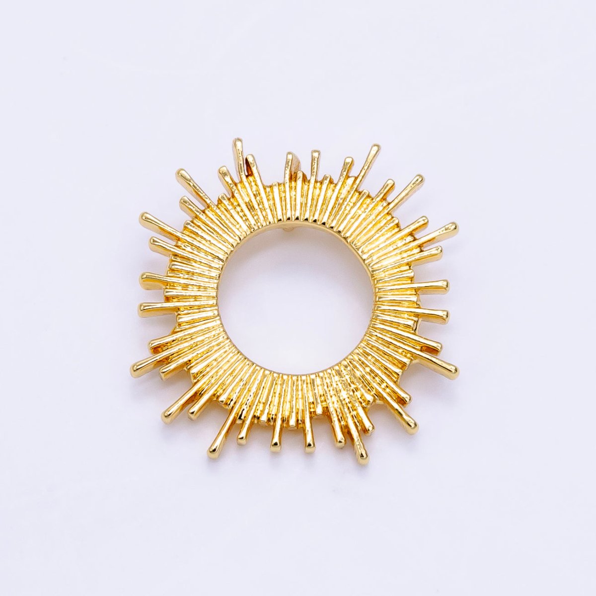 14K Gold Filled Open Celestial Sunburst Back Loop Pendant in Gold &amp; Silver | AG812