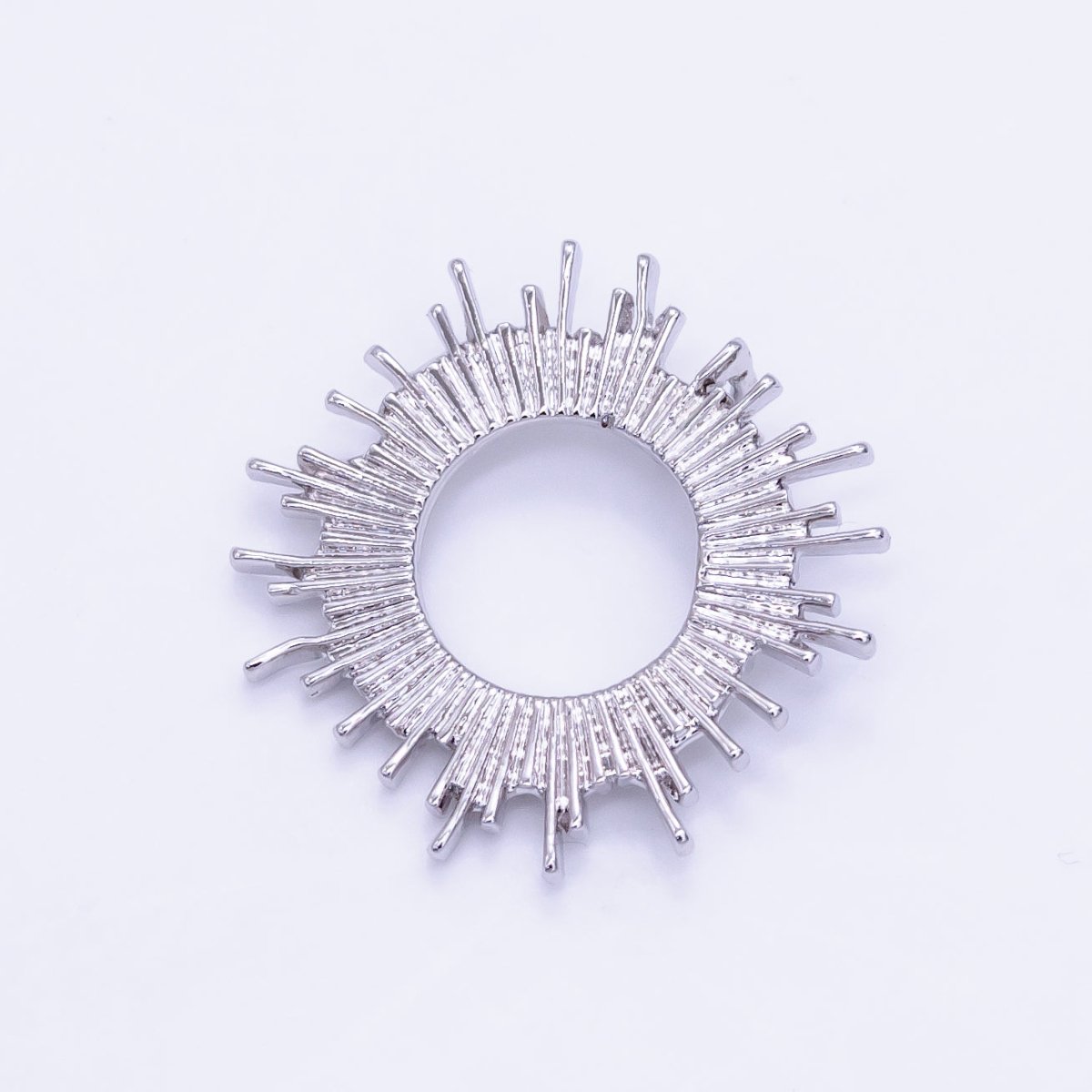 14K Gold Filled Open Celestial Sunburst Back Loop Pendant in Gold &amp; Silver | AG812
