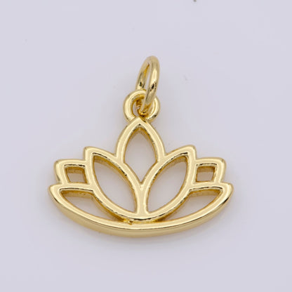 14K Gold Filled Open Lotus Flower Add-On Charm | M-540