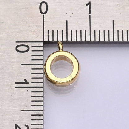 14K Gold Filled Open Round Bezel Charm Finding | Z1151