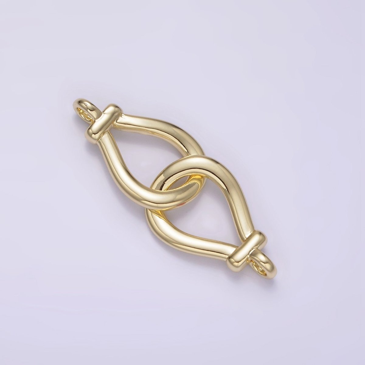 14K Gold Filled Open Teardrop Over Lap Loop Band Minimalist Connector | G-063
