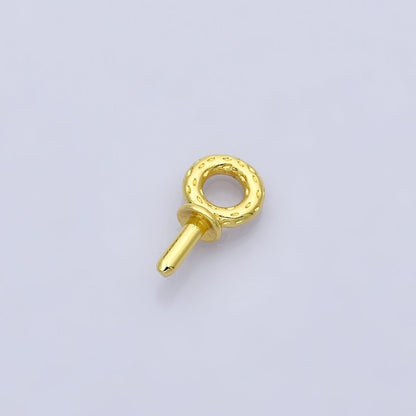 14k gold filled plain peg bail hold for half drill pearl and bead bail charm jewelry findings supplies