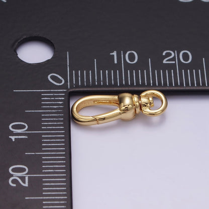 14K Gold Filled Push Spring Gate Swivel Clasps Findings Self Closing Triggerless| Z729