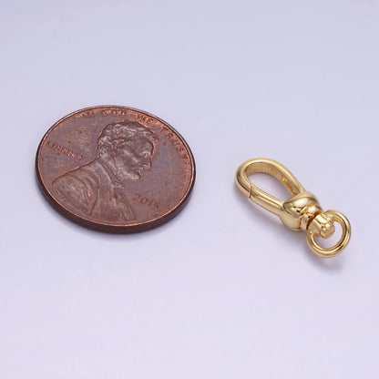 14K Gold Filled Push Spring Gate Swivel Clasps Findings Self Closing Triggerless| Z729