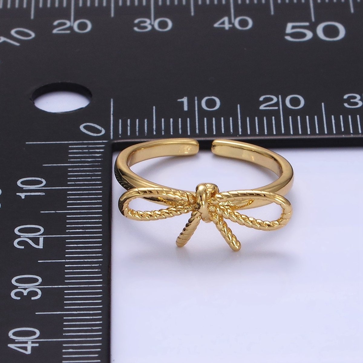 14K Gold Filled Rope Ribbon Ring in Gold &amp; Silver | O980 O981