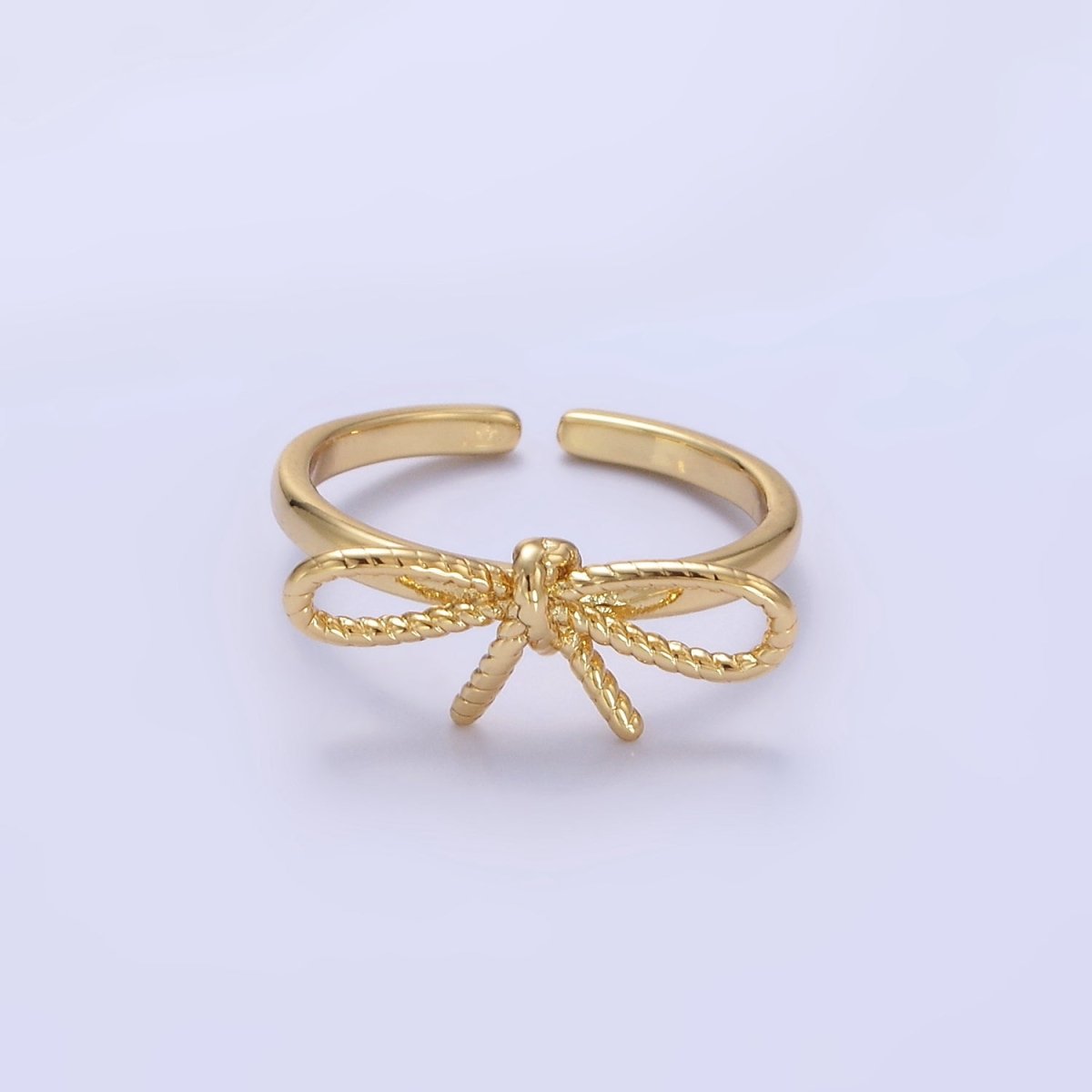 14K Gold Filled Rope Ribbon Ring in Gold &amp; Silver | O980 O981