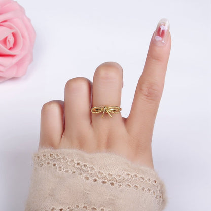 14K Gold Filled Rope Ribbon Ring in Gold &amp; Silver | O980 O981