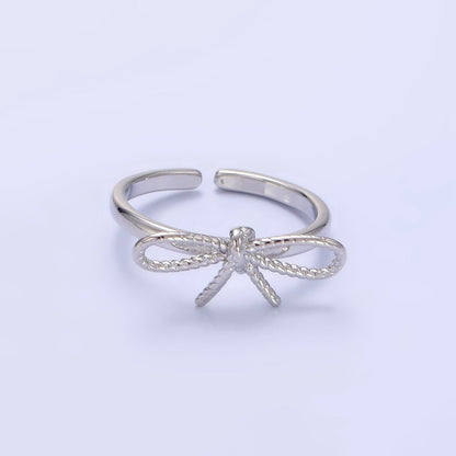 14K Gold Filled Rope Ribbon Ring in Gold &amp; Silver | O980 O981
