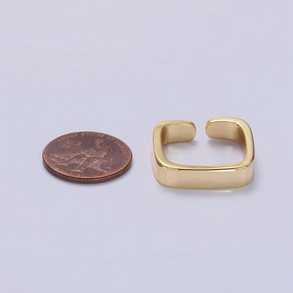 14K Gold Filled Square Geometric Band Ring | S-512