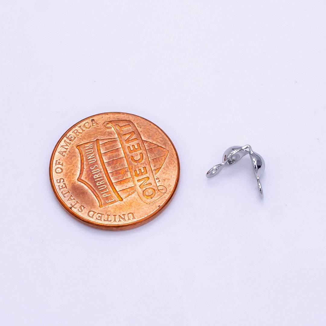 14K Gold Filled Tiny Crimp Beads Knot Covers For Jewelry Making in Gold &amp; Silver | L166