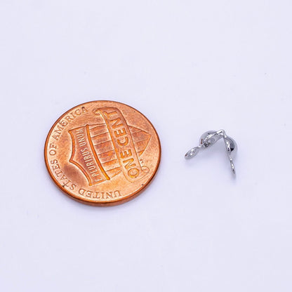 14K Gold Filled Tiny Crimp Beads Knot Covers For Jewelry Making in Gold &amp; Silver | L166