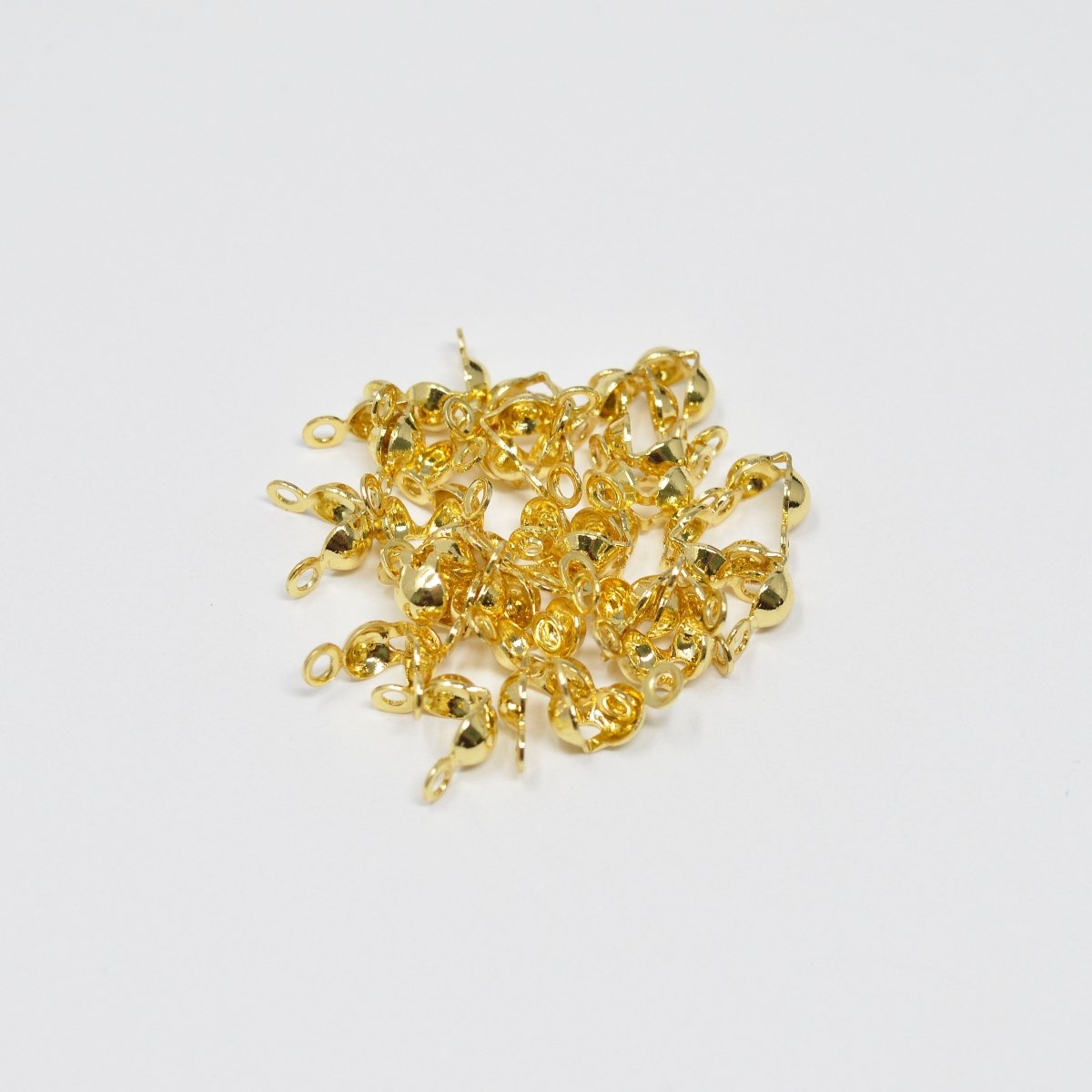 14K Gold Filled Tiny Crimp Beads Knot Covers For Jewelry Making in Gold &amp; Silver | L166