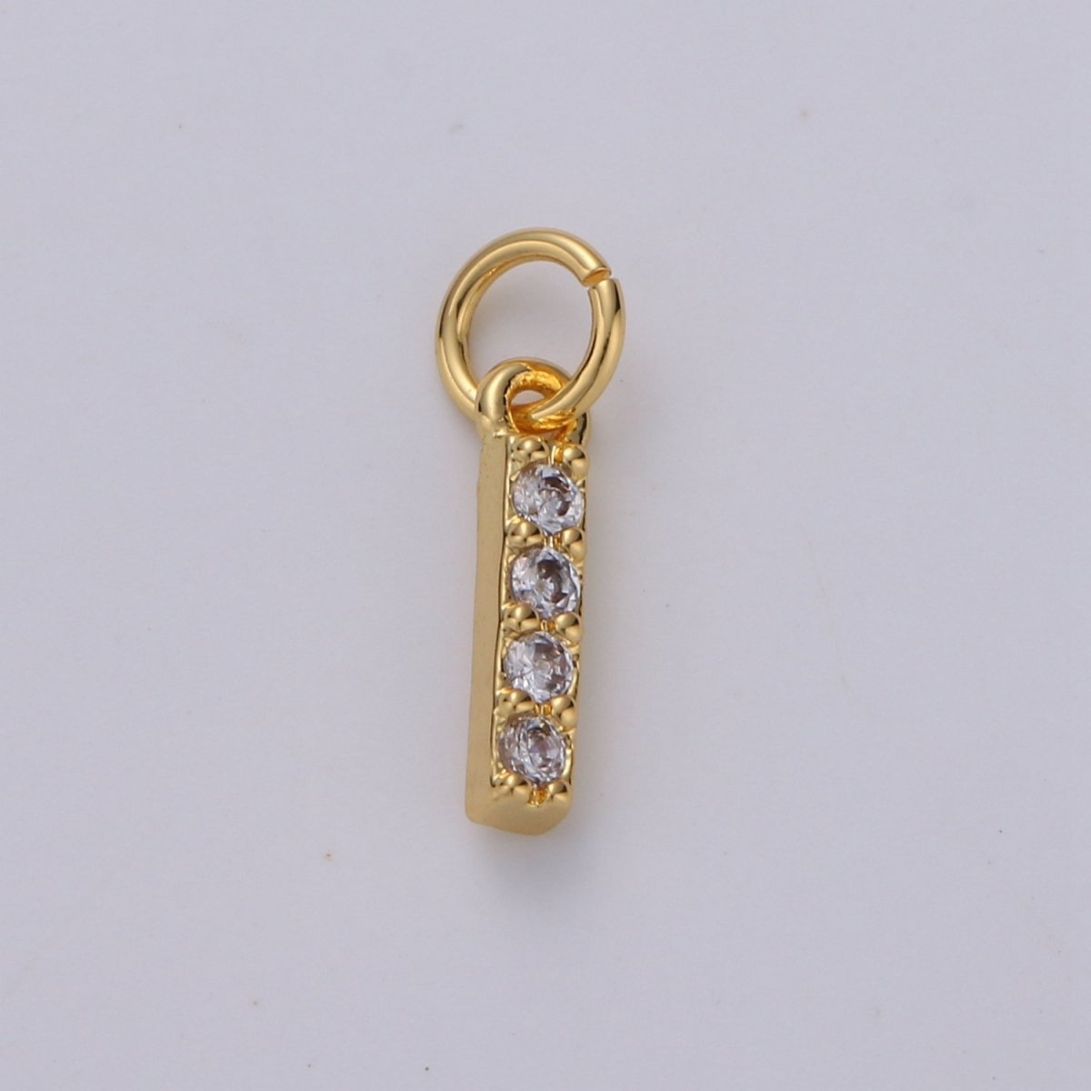 14k Gold Filled Tiny CZ Initial, Letter Alphabet Micro Pave charms Dainty Gold Cubic Pendant Charm for Necklace Bracelet Earring Add on A-099 to A-111
