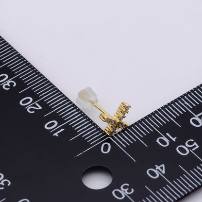 14K Gold Filled tiny XO stud earrings, Tiny stud, Cartilage stud, XO studs, Helix stud, XO earrings, hugs and kisses earrings , x studs AE-801