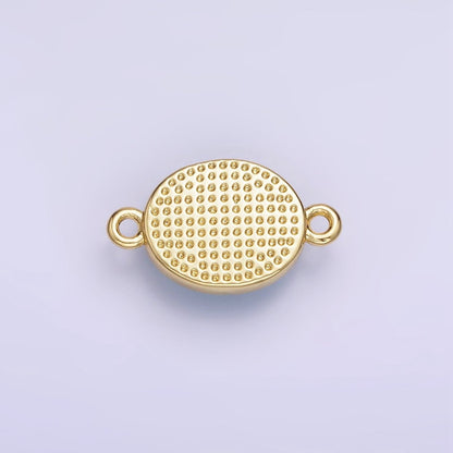 14K Gold Filled Turquoise Gemstone Oval Bezel Connector | G357