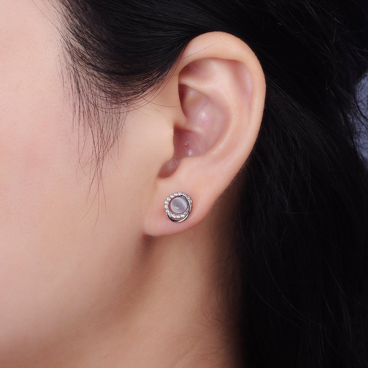 14K Gold Filled White Cat&