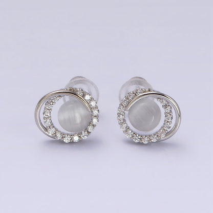14K Gold Filled White Cat&
