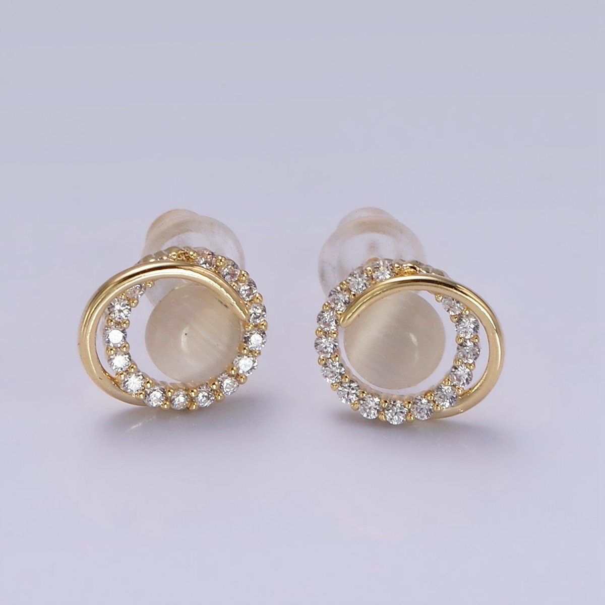 14K Gold Filled White Cat&