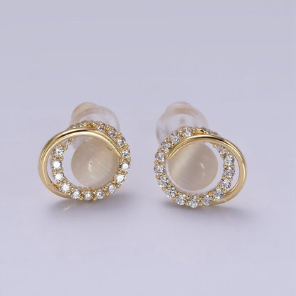 14K Gold Filled White Cat&