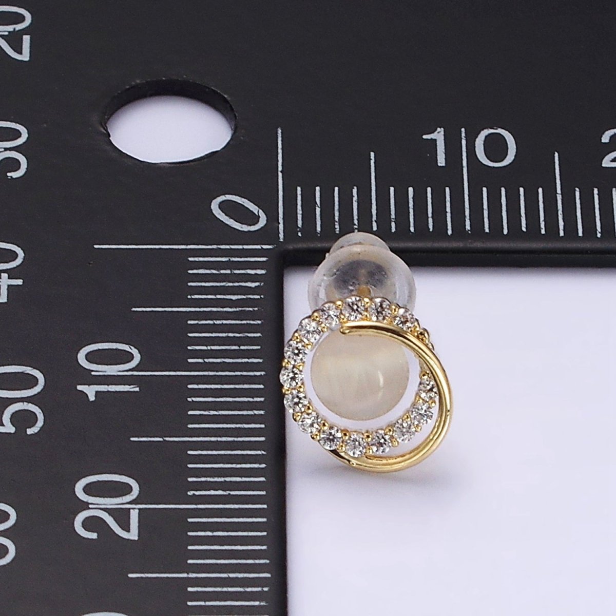 14K Gold Filled White Cat&