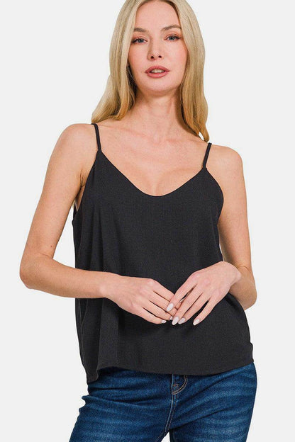 Zenana Two Layered Spaghetti Strap Cami for Women