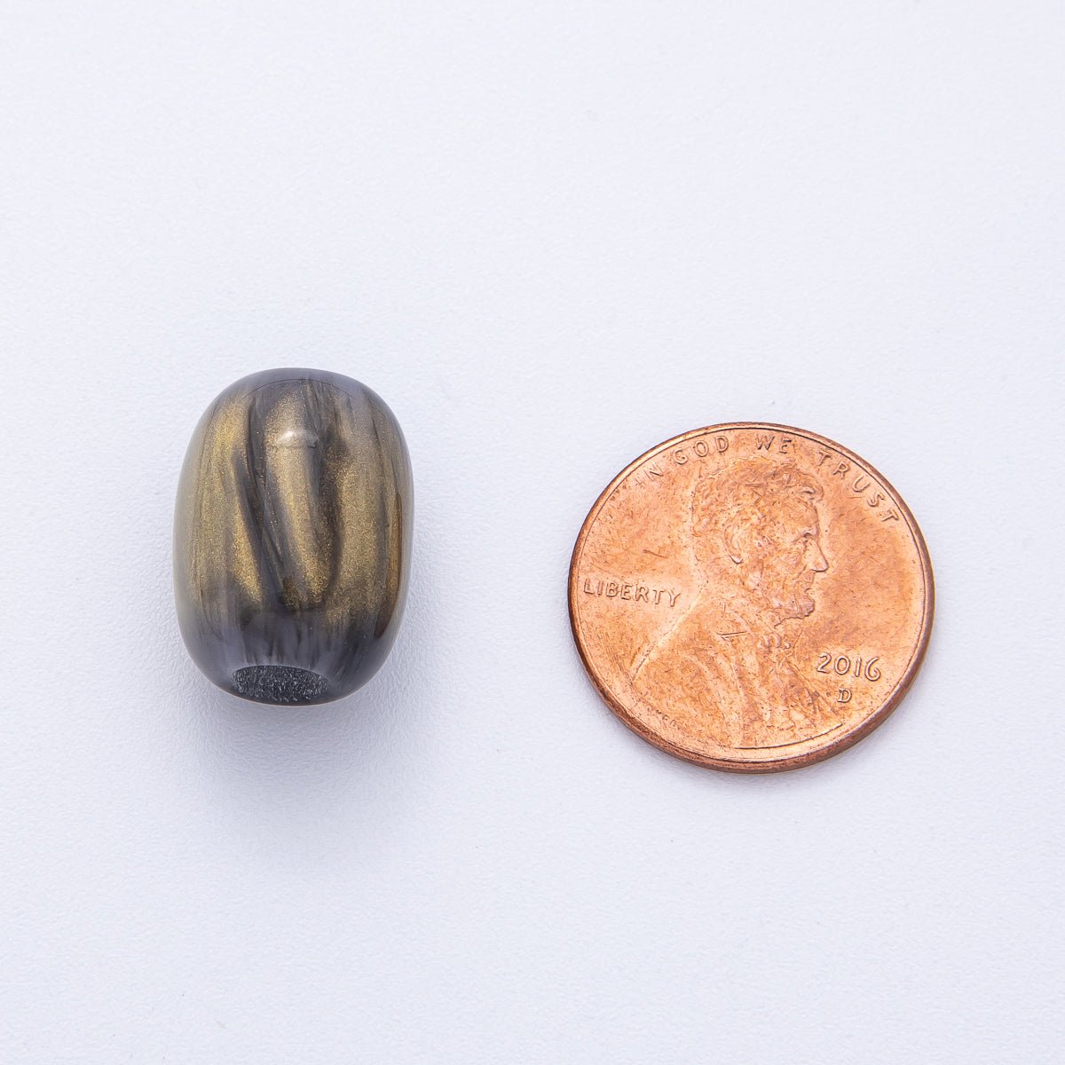 15.5mm Black, Red, Blue, Black Glitter Acrylic Resin Oblong Bead Set by 10 Pieces | B614 - B617