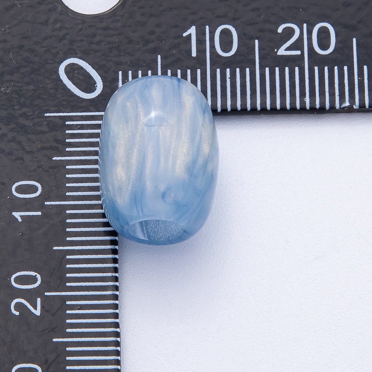 15.5mm Black, Red, Blue, Black Glitter Acrylic Resin Oblong Bead Set by 10 Pieces | B614 - B617